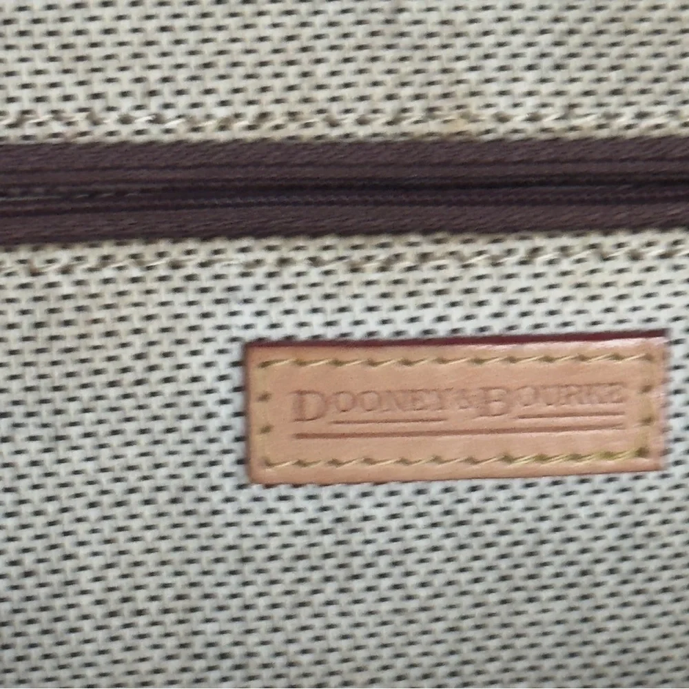 VTG Dooney & Bourke Blue and Tan Y2K‎ Women's Bag